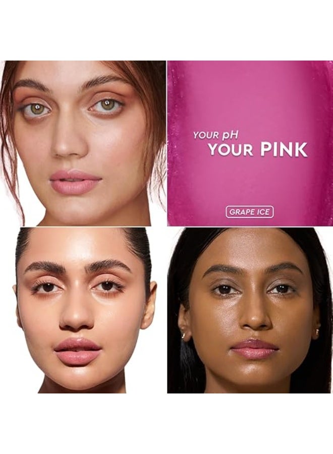 Kiro pH Jelly Twist Colour Adapting Lip Balm - Grape Ice, 3g | Clear to Pink Tint | Hydrating Vegan Lip Balm with Squalane & Camellia Oil - Image 3